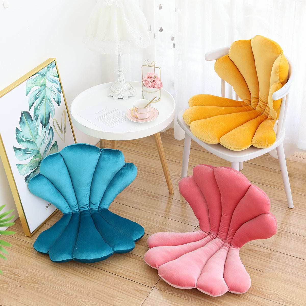 Velvet Shell Chair Cushion