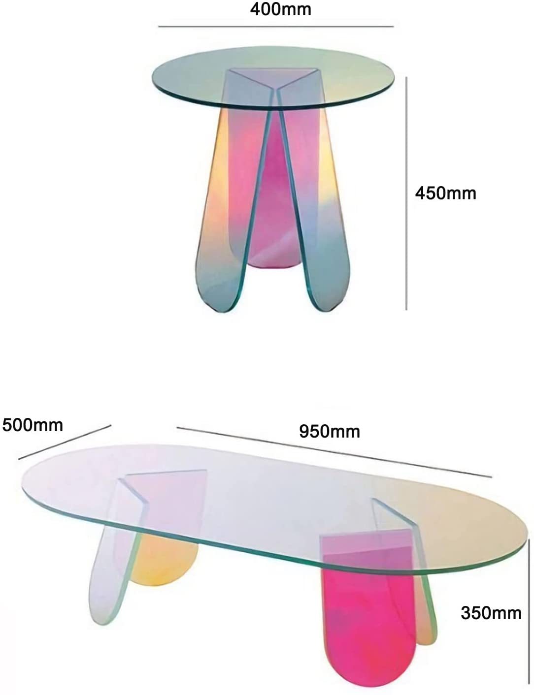 Iridescent Rainbow Coffee Table