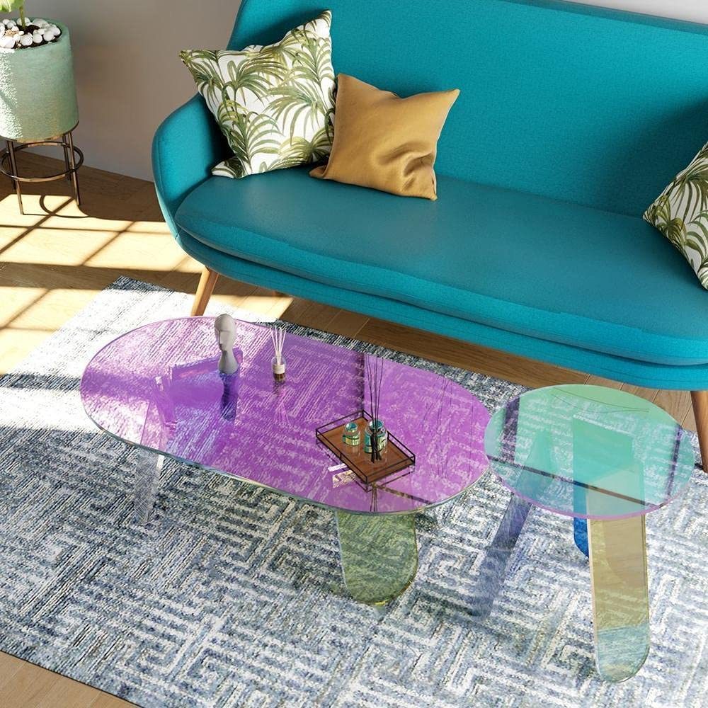 Iridescent Rainbow Coffee Table