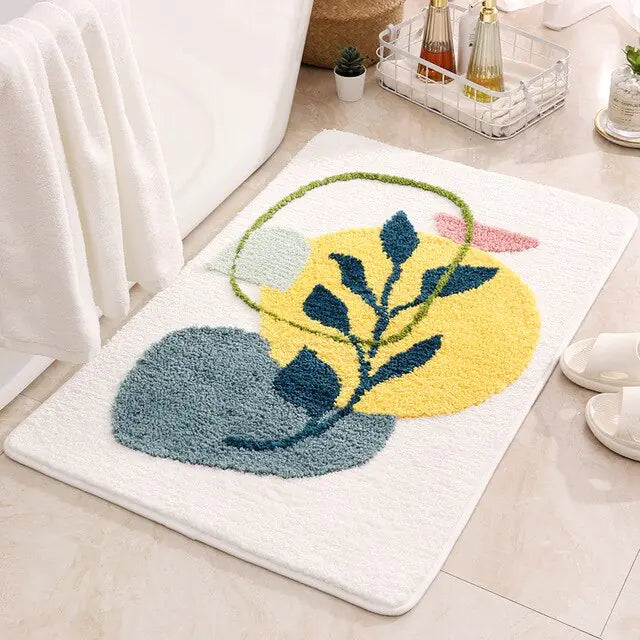 Boho Chic Plush Bathroom Mat