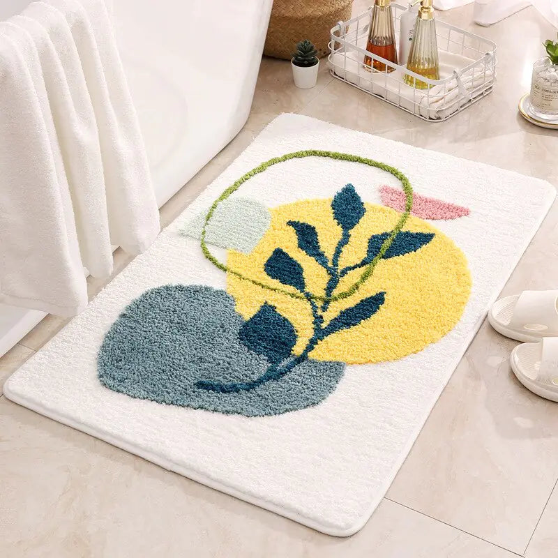 Boho Chic Plush Bathroom Mat