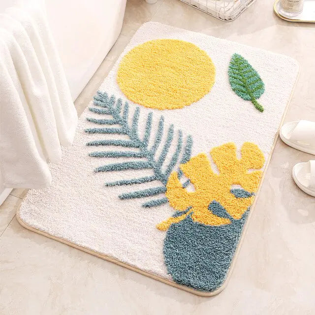 Boho Chic Plush Bathroom Mat