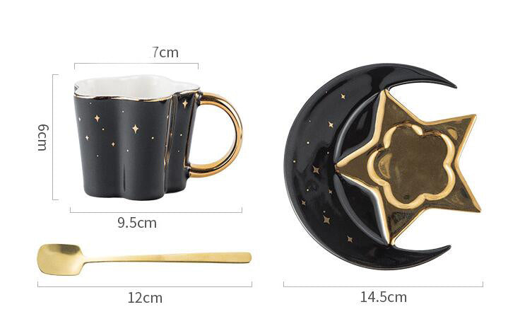 Moon and Stars Mug & Saucer