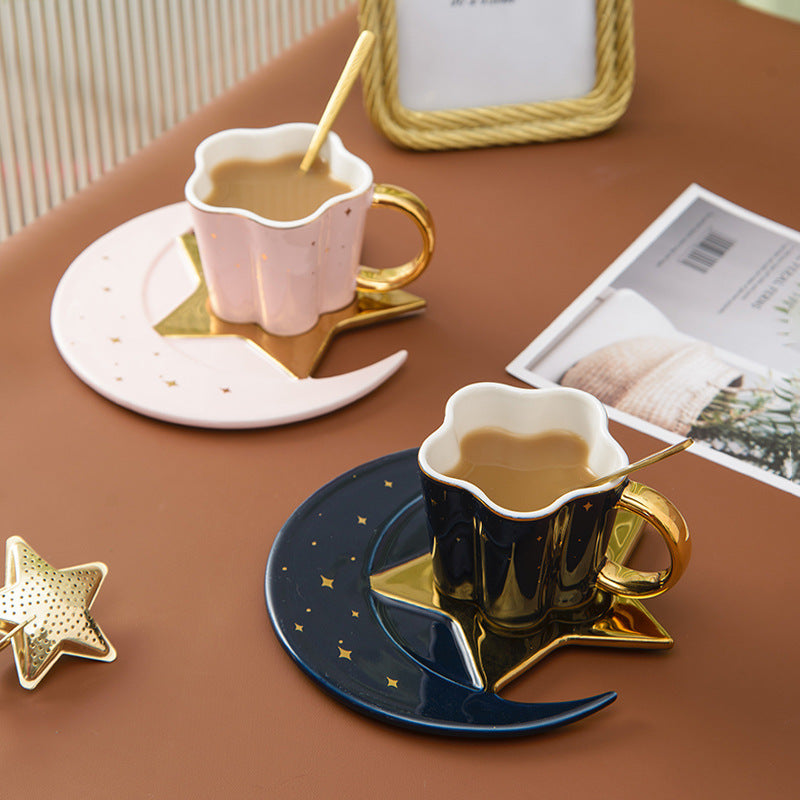 Moon and Stars Mug & Saucer